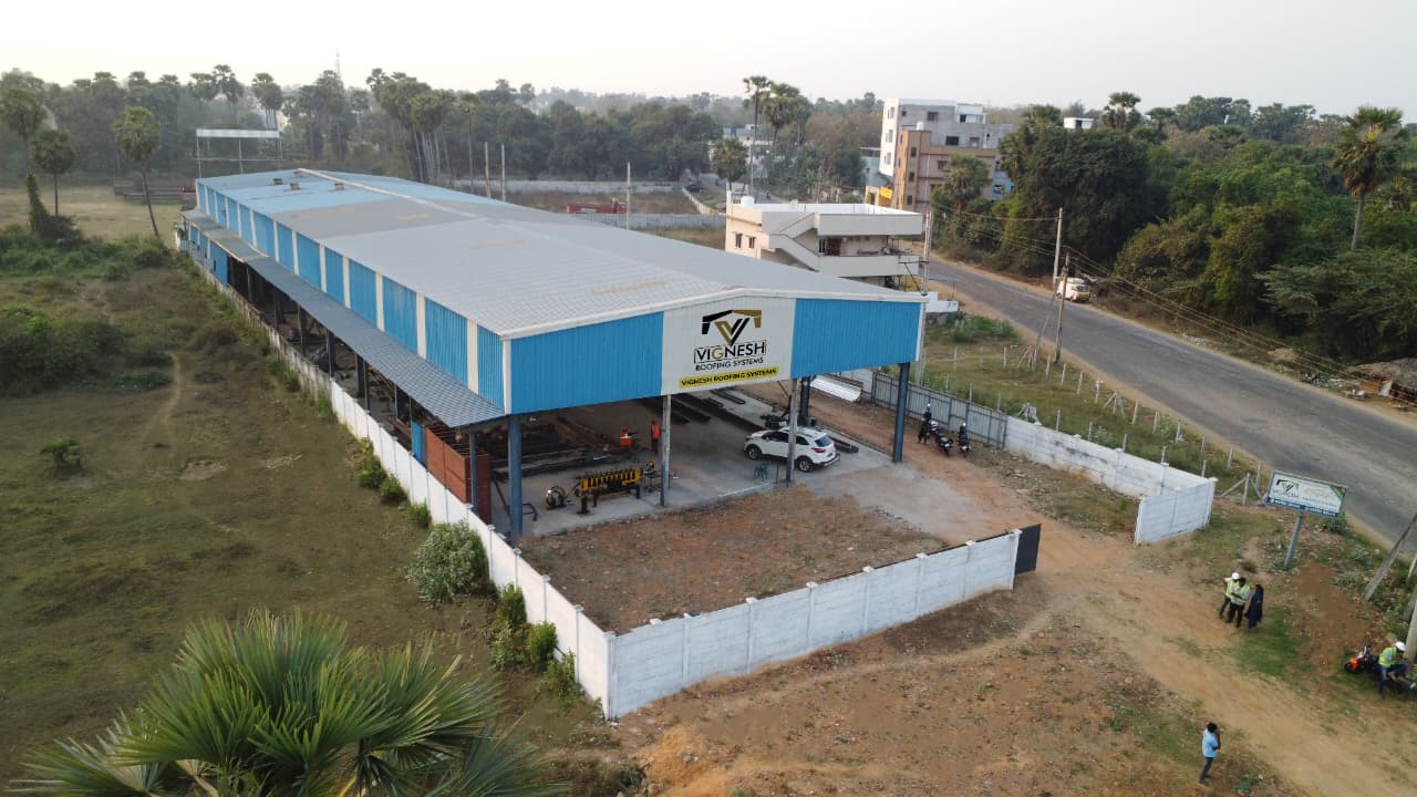 Vignesh Roofing Systems factory and roofing plant - modern steel structure manufacturing facility